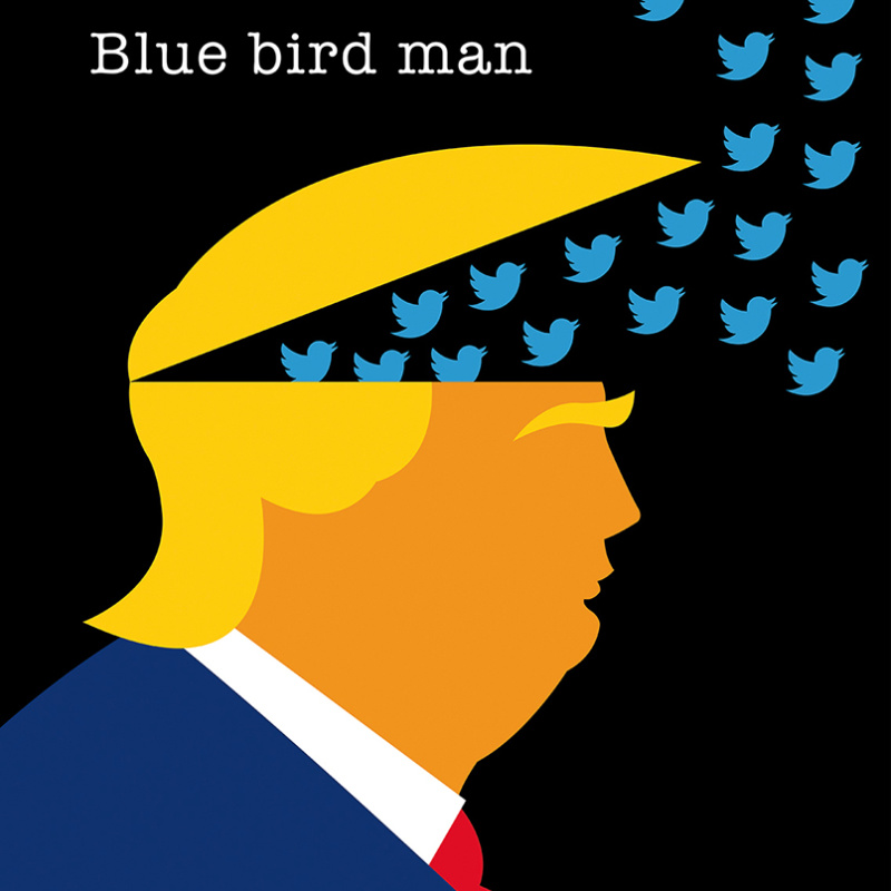 Blue bird man